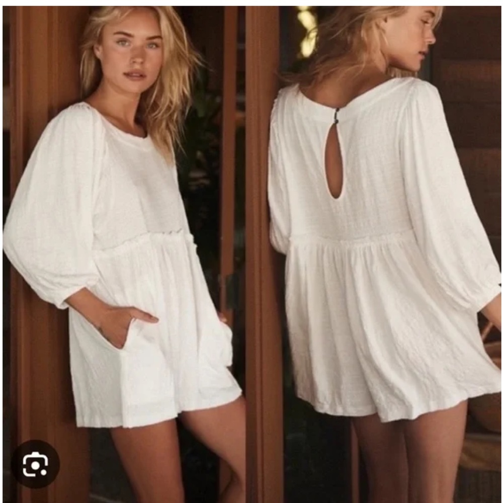 Free People Beach Beyond Obsessed Gauze Romper Size M